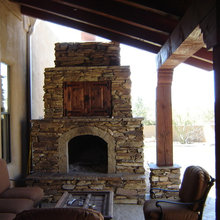 outdoor fireplace