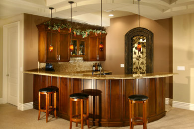 Inspiration for a large home bar remodel in Milwaukee