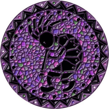 Drop-In Kokopelli Vinyl Swimming Pool Mat, Purple, 29" X 29"