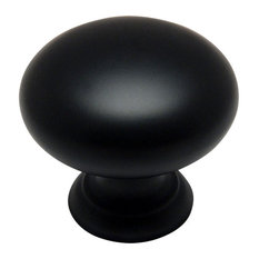Cosmas 4950FB Flat Black Cabinet Round Knob, 1-1/4" Diameter