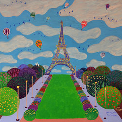 Paris Eternelle, 30 x 30 in, SOLD - Paintings