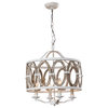 18.89 in 4-Light Cage in Wood Chandelier