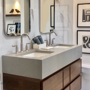 Curated master bathroom