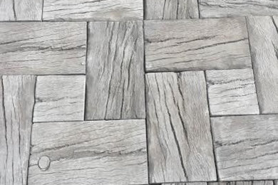 Wood look limestone paving