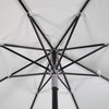 9' Round Double Pulley Commercial Contract Umbrella, Black, Tuscan