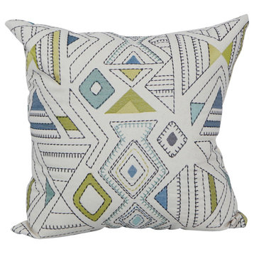 17" Jacquard Throw Pillows With Inserts, Set of 4, Barista Minera