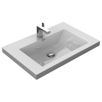 Alma Integrated White SinkS, 30"