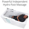 Ella Shak 36"x72" Air + Hydro + Foot Massage Walk-In tub, Outward Door, 2 Drains, 5 Piece Fast Fill Faucet, Left Drain Heated Seat