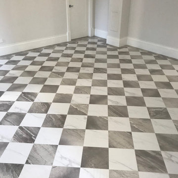 Black and white checkerboard Main Floor