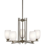Kichler Lighting - Kichler Lighting 1896OZS Eileen 5-Light Medium Chandelier, Bronze - This 5 light chandelier from the Eileen CollectionEileen Five Light Me Olde Bronze Satin Et *UL Approved: YES Energy Star Qualified: n/a ADA Certified: n/a  *Number of Lights: Lamp: 5-*Wattage:100w A19 bulb(s) *Bulb Included:No *Bulb Type:A19 *Finish Type:Olde Bronze