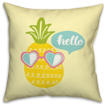 Hello Pineapple 18x18 Spun Poly Pillow