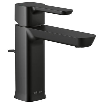 Delta 581LF-GPM-PP Modern 1 GPM 1 Hole Bathroom Faucet - Matte Black