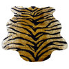Faux Tiger Skin Pelt Rug, 56"x79"