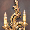 French-Style Sconce With Leaf Motif