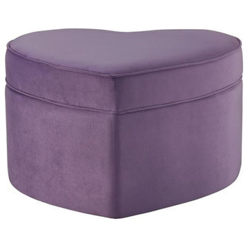 Rigoberto Ottoman Purple Velvet 33L x 32.3W x 19.6H Upholstered Storage