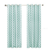 Meridian Room Darkening Grommet Panels, 2PC, Teal, 104"x84"