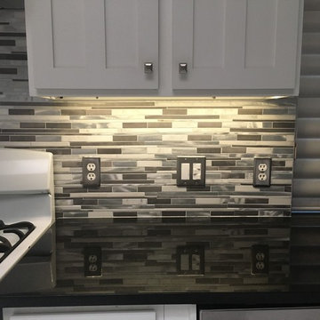 KITCHEN - Backsplash - Linear Mosaic Marble, Stone, Metal