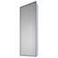 18"W x 52"H Euroline Partially Recessed Mounted Bright Annealed Steel Framed