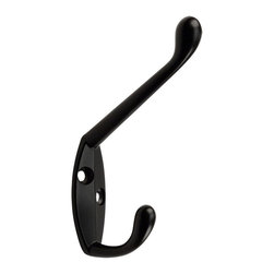 Cosmas - [10-PACK] Cosmas 31153FB Flat Black Coat & Hat Hooks - Wall Hooks