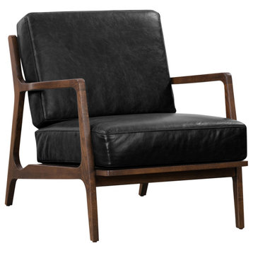Poly and Bark Verity Lounge Chair, Onyx Black