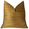 Beverly  Gold Luxury Throw Pillow, 12"x20"
