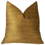 Plutus Brands - Beverly  Gold Luxury Throw Pillow, 12"x20" - If eyes are the windows to the soul, then this decorative pillow is the windows to the design beauty of one's dream. Add a special touch of texture and comfort to your living space with this designer plutus beverly  gold luxury throw pillow. The fabric of this luxury pillow is a blend of Polyester.