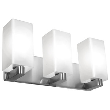 Access Lighting Archi 3-Light Vanity 50177-BS/OPL, Brushed Steel