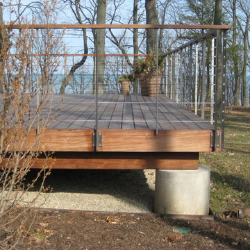 modern ipe and stainless deck