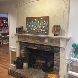 Super-Eclectic Fireplace Surround and Mantel - Sculptures