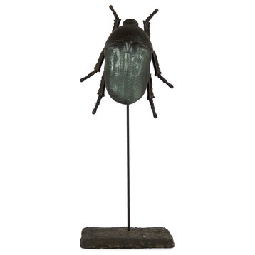June Beetle on Stand Black, Dark Green