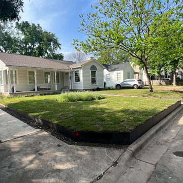 Curb Appeal: Irrigation Installation, Sod & Mulch Metal Edging