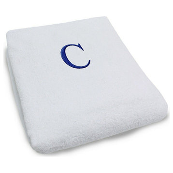 Monogrammed Beach Pool Chair Towel Slip Cover, C