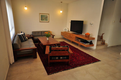 Example of a trendy living room design in Other
