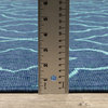 Madelina Lattice Navy and Blue Indoor or Outdoor Area Rug, 7'10" Round