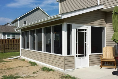 This is an example of a modern porch design in Other.