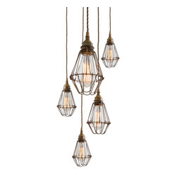 PRAIA CAGE PENDANT LIGHT CLUSTER - Chandeliers