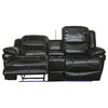 Silas Dual Recliner Loveseat With Storage Console, Power