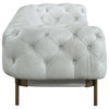 ACME Ragle Sofa, Vintage White Top Grain Leather