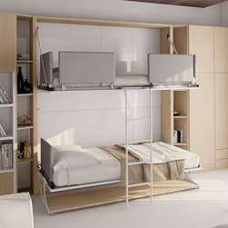 Pensiero T - Twin Wall Bunk Bed with Table - Murphy Beds