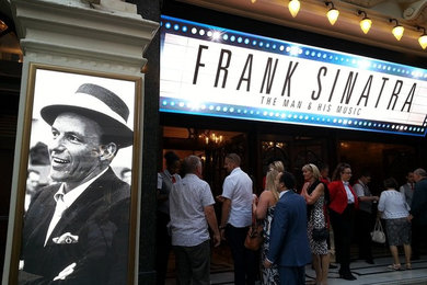 Frank Sinatra backdrop at the London Palladium