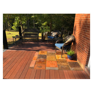 DIY beautiful concrete deck tile accent deck Deck Charlotte by