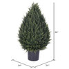 Vickerman 36" UV Resistant Plastic Cedar Pine Plant Cone Topiary