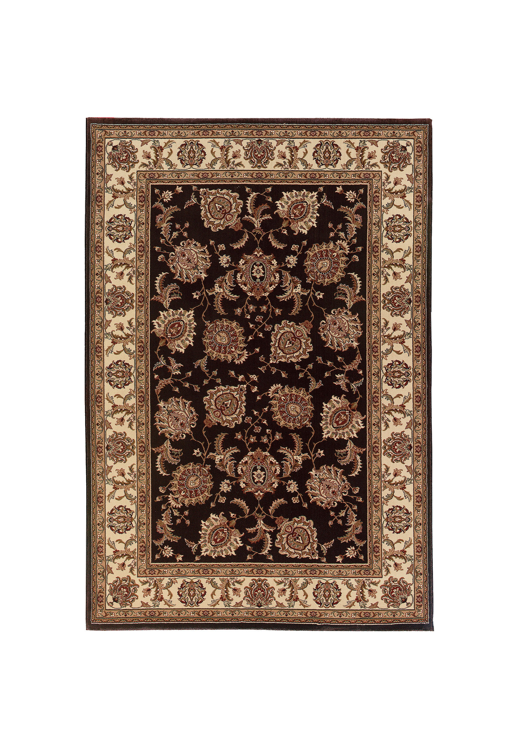 Aiden Traditional Vintage Inspired Brown/Ivory Rug, 5'3" x 7'9 ...