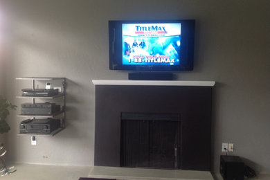 Example of a trendy family room design in Phoenix