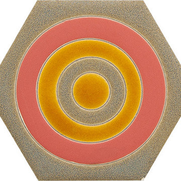 Sisters Ceramic Tile Collection, Hexagon-Circle Sailor's Warning