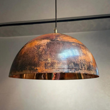 Hammered Copper Pendant Light