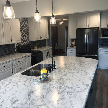 Modern Kitchen Update Done in a Two Tone Color