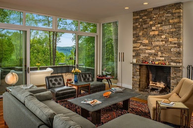 Example of a trendy living room design in Other