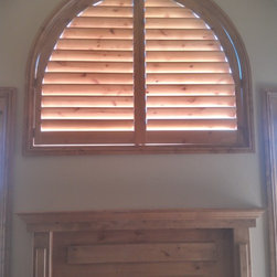 Knotty Alder Shutter Arches - Interior Shutters