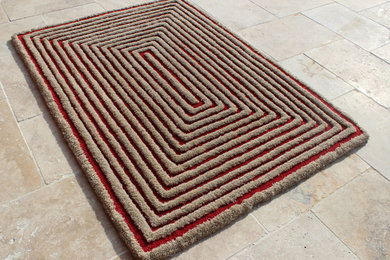 Tapis "Labyrinthe", 170x120cm, en Pure laine